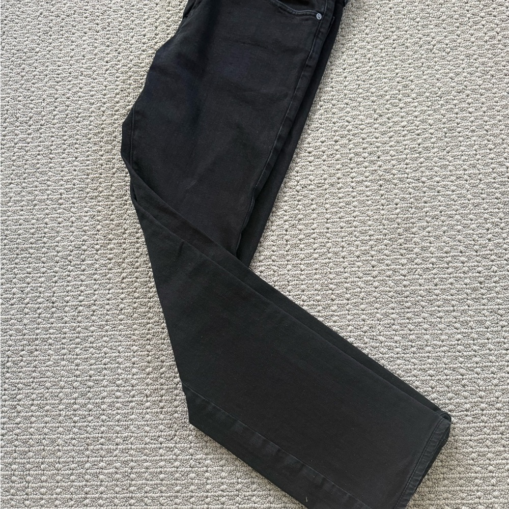 Ag Adriano Goldschmied Black Slim Straight Jeans